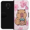 Miniatyrbild 1 av 3: Xiaomi Redmi Note 9S Plånboksfodral Kawaii Capybara Hjärtan Anime Stil Söt Design Djurmotiv TikTok Populärt Present Tjej