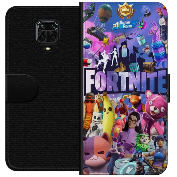 Xiaomi Redmi Note 9S Plånboksfodral Fortnite Skins Emotes Battle Royale Karaktärer Gamer Gamingmotiv Coolt Barn Ungdom