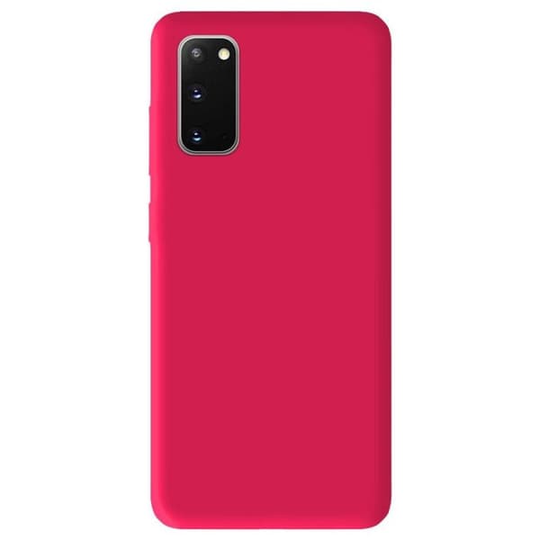 Enfärgad silikonfodral Matt Rosa kompatibel med Samsung Galaxy S20 FE