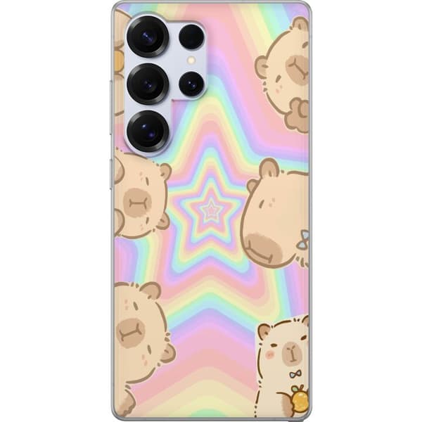 Samsung Galaxy S25 Ultra Gjennomsiktig deksel Kawaii Capybara Galaxy Søt Anime Dyr Romtema Kawaii Trend Gave TikTok Design