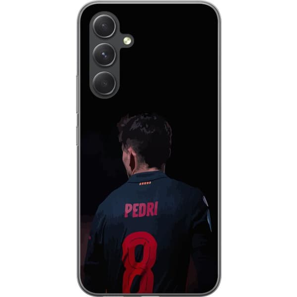 Samsung Galaxy S24 Genomskinligt Skal Pedri FC Barcelona Fotboll Spansk Mittfältare Mål Sportmotiv Fans Barn Ungdom