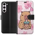 Miniatyrbillede 1 af 3: Samsung Galaxy S23+ Tegnebogsetui Kawaii Capybara Hjerte Anime Stil Sød Design Dyremotiv TikTok Populær Gave Pige