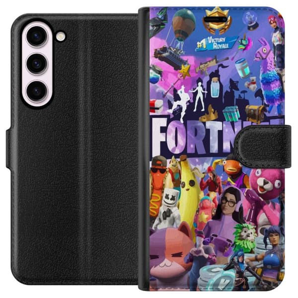 Samsung Galaxy S23+ Lompakkokotelo Fortnite Skins Emotes Battle Royale Hahmot Gamer Peliteema Siisti Lapset Nuoret