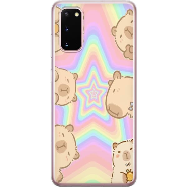 Samsung Galaxy S20 Gjennomsiktig deksel Kawaii Capybara Galaxy Søt Anime Dyr Romtema Kawaii Trend Gave TikTok Design