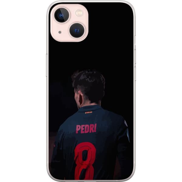 Apple iPhone 13 Genomskinligt Skal Pedri FC Barcelona Fotboll Spansk Mittfältare Mål Sportmotiv Fans Barn Ungdom