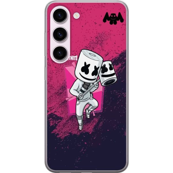 Samsung Galaxy S23 Läpinäkyvä kuori Marshmello Fortnite Skin Emote Gaming DJ Hahmo Suosittu Aihe Lapsi Nuori Trendi