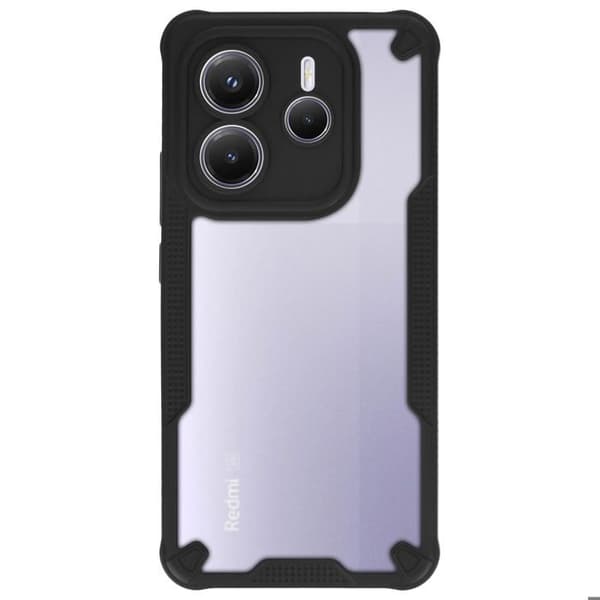 Stöttålig Skal för Xiaomi Redmi Note 14 5G Matt Baksida Anti-spår Svart