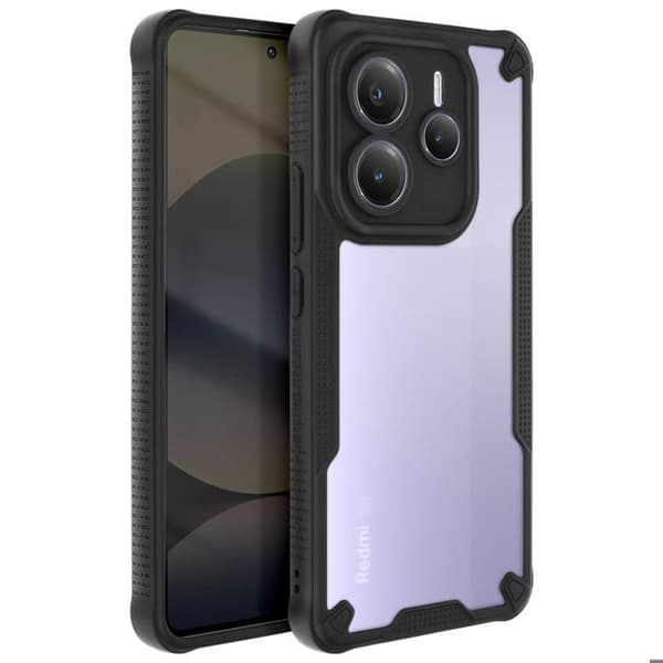Stöttålig Skal för Xiaomi Redmi Note 14 5G Matt Baksida Anti-spår Svart