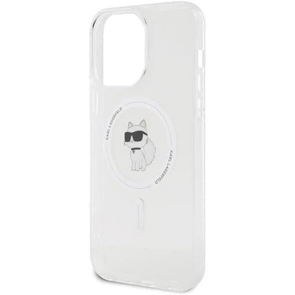 Coque Rigide - KARL LAGERFELD - Choupette - Kompatibel med iPhone 15 Pro Max - Transparent - MagSafe
