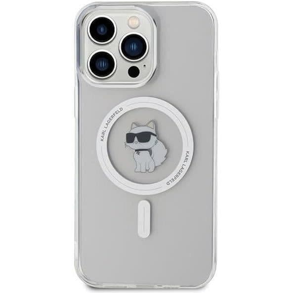 Coque Rigide - KARL LAGERFELD - Choupette - Kompatibel med iPhone 15 Pro Max - Transparent - MagSafe