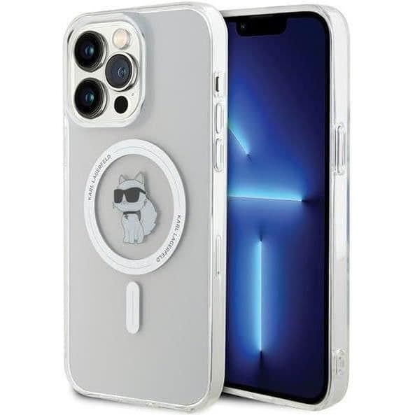 Coque Rigide - KARL LAGERFELD - Choupette - Kompatibel med iPhone 15 Pro Max - Transparent - MagSafe