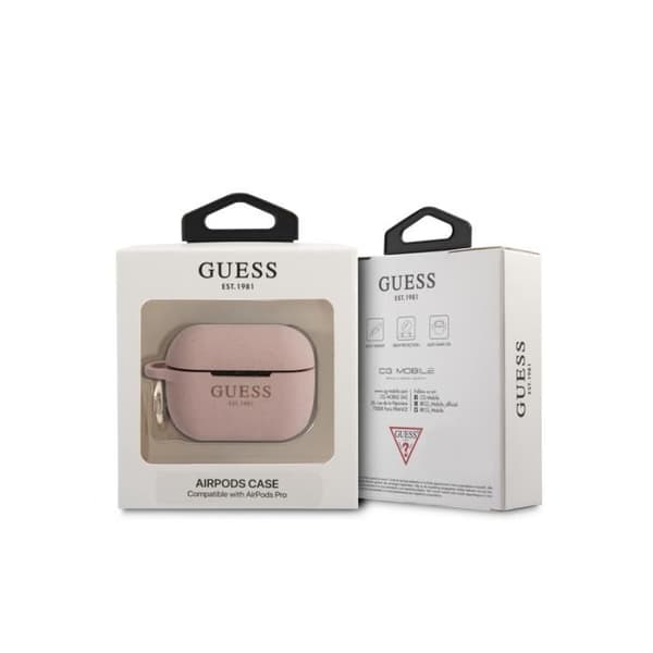 Fodral till Airpods Pro Cover Ring i Silikon Guess Pink