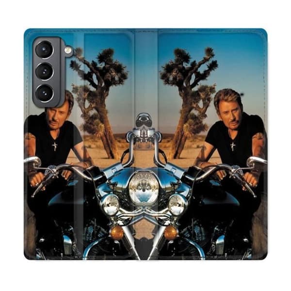 Plånboksfodral - Johnny Hallyday - Samsung Galaxy S21 - Läder - Mjukt - One size