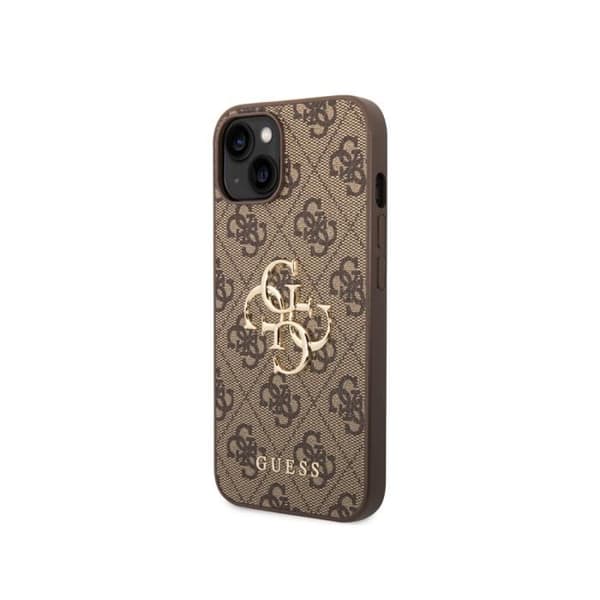 Skal till Apple iPhone 15 PU 4G Big Guess Brown