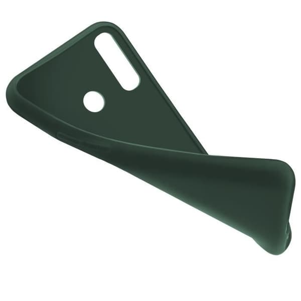 Moozy Minimalist Series Silikontelefonfodral för Huawei P30 Lite, Skogsgrön - Matt finish, Mjukt Slim Cover