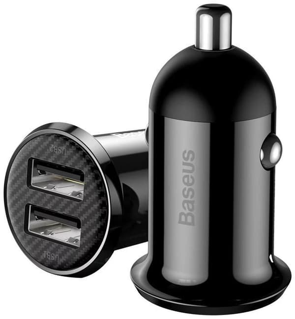 Baseus Bil laddare USB 4.8A – Svart-CCALLP-01