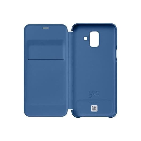 Flip Wallet Fodral - Samsung - Galaxy A6+ 2018 - Blå - Smal design - Skyddsflik