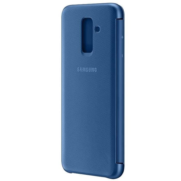 Flip Wallet Fodral - Samsung - Galaxy A6+ 2018 - Blå - Smal design - Skyddsflik
