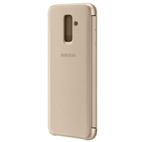 Etui Flip Wallet - Samsung - Galaxy A6+ 2018 - Guld - Slim design - Skyddande lock