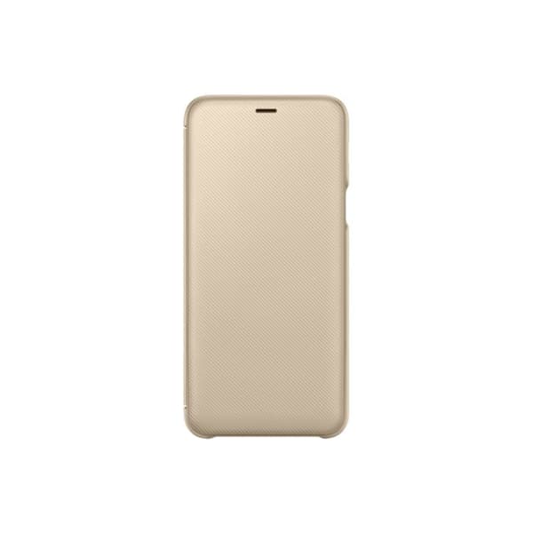 Etui Flip Wallet - Samsung - Galaxy A6+ 2018 - Guld - Slim design - Skyddande lock