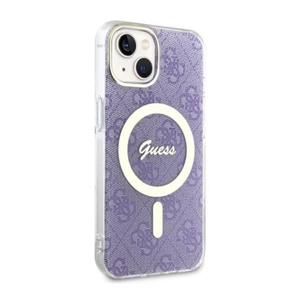 Guess 4G MagSafe - Fodral för iPhone 14 Plus (lila) - 3666339127206