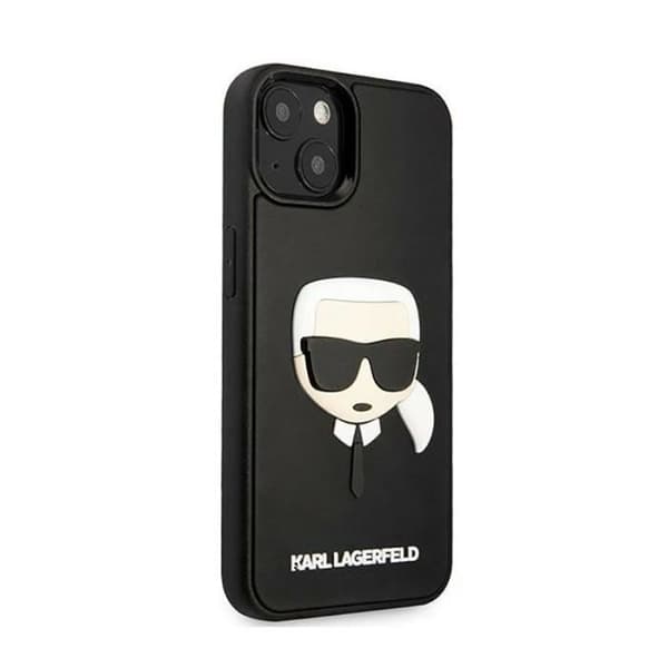 Karl Lagerfeld 3D gummi Karl-39s Head - Fodral för iPhone 14 Plus (svart) - 3666339086459
