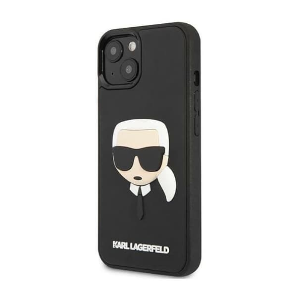 Karl Lagerfeld 3D gummi Karl-39s Head - Fodral för iPhone 14 Plus (svart) - 3666339086459