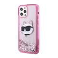 Miniatyrbild 2 av 4: Karl Lagerfeld Liquid Glitter NFT Choupette Head - Fodral för iPhone 12 / iPhone 12 Pro (Rosa) - 3666339119065