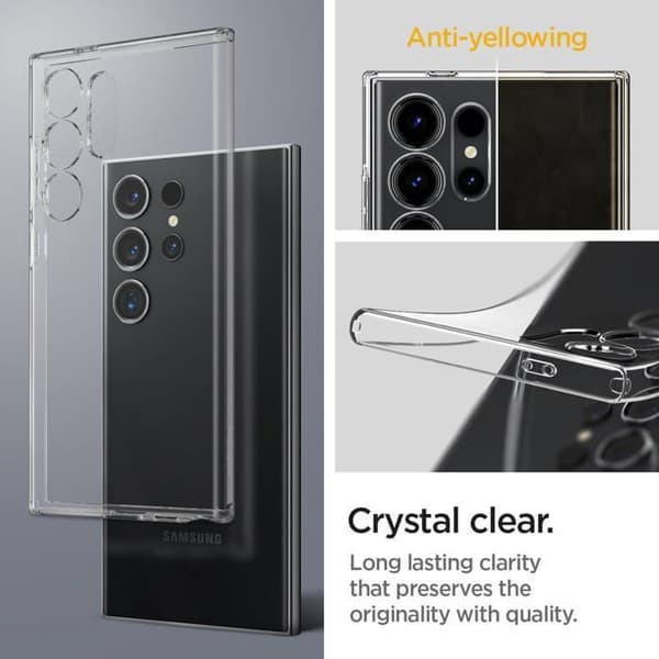 Telefonfodral - Spigen - Liquid Crystal - Transparent - Mjuk - Militärt skydd