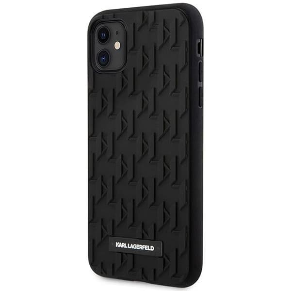 Karl lagerfeld - KLHCN61RUPKLPK - Hårt fodral för iPhone 11/Xr 6.1'' med 3D-monogram Svart
