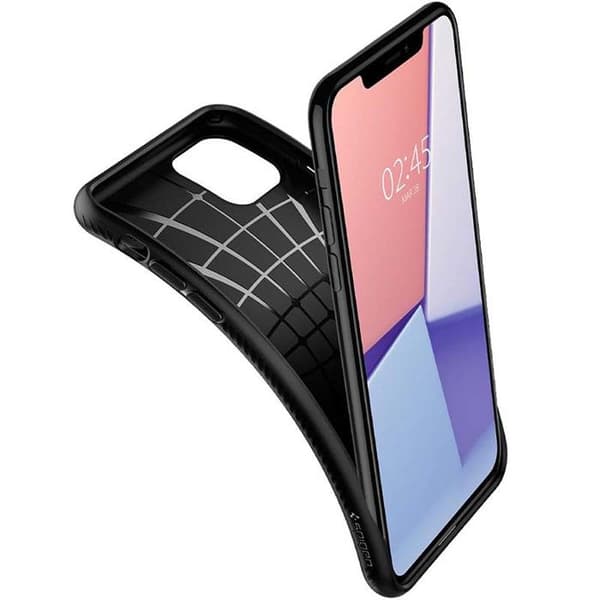 Skyddsfodral - Spigen - Liquid Air - Svart - Mjuk - Anti-chock / Anti-repa