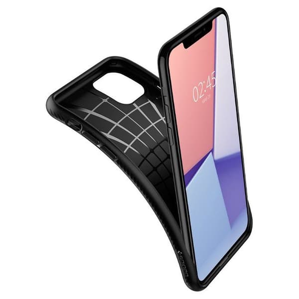 Skyddsfodral - Spigen - Liquid Air - Svart - Mjuk - Anti-chock / Anti-repa