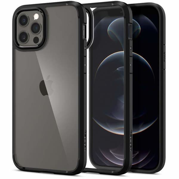 Fodral - Spigen - Ultra Hybrid - Svart - Militärt skydd - Smal design - Trådlös laddning kompatibel