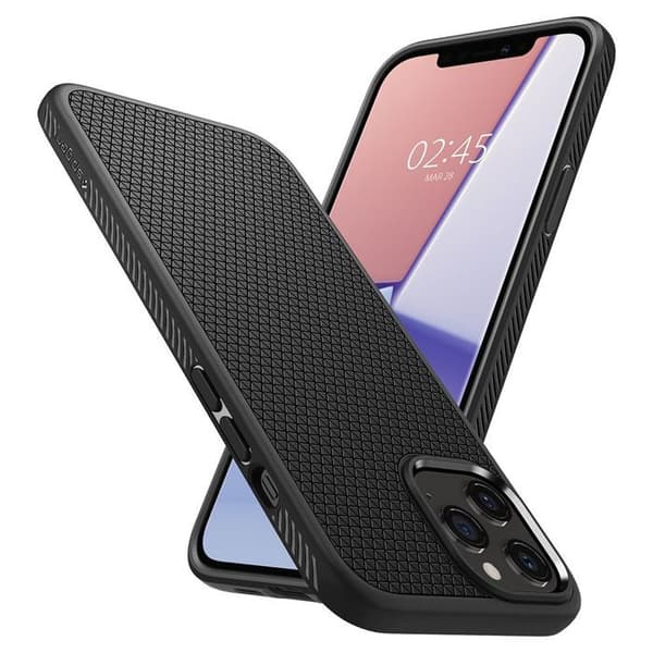 Skyddsfodral - Spigen - Liquid Air - Svart - Mjuk - Anti-chock - Anti-repa