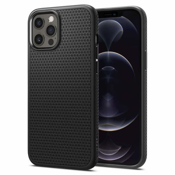 Skyddsfodral - Spigen - Liquid Air - Svart - Mjuk - Anti-chock - Anti-repa