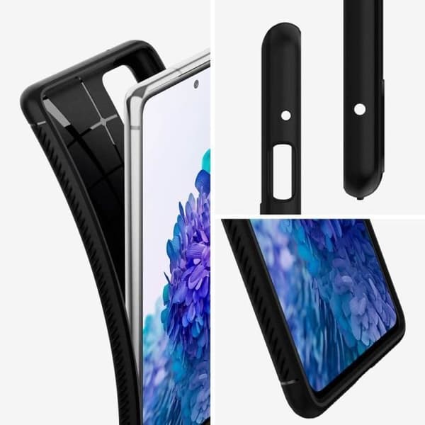 Fodral - Spigen - Robust rustning - Kompatibel Samsung Galaxy S20 FE - Svart - Förstärkt skydd