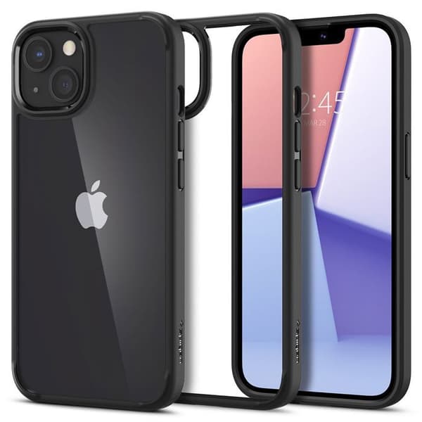 Coque för iPhone 13 - Spigen - Ultra Hybride - Silikon - Mjuk - Matt Svart