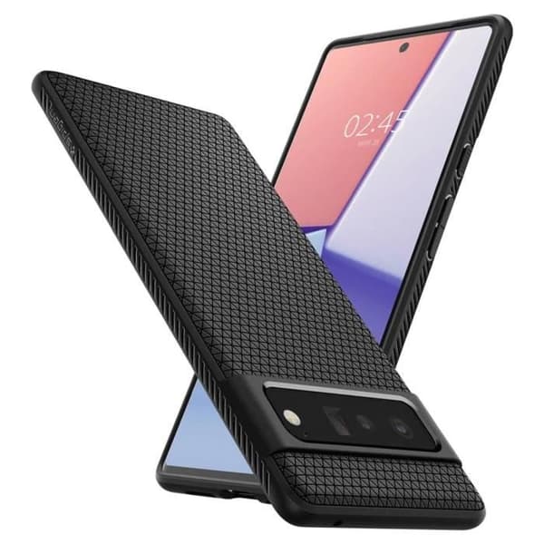 Fodral - SPIGEN - Liquid Air™ - Google Pixel 6 Pro - Svart - Mjuk - Air Cushion™