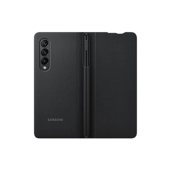 Läder Flip Fodral - Samsung - EF-FF92PCBEGEW - Svart - Kompatibel Galaxy Z Fold 3 - Flap