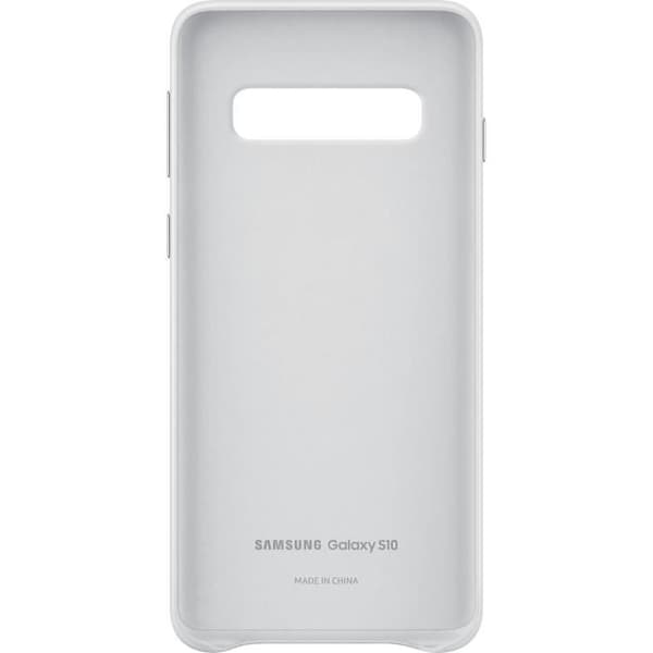 Samsung S10 läderfodral - vit