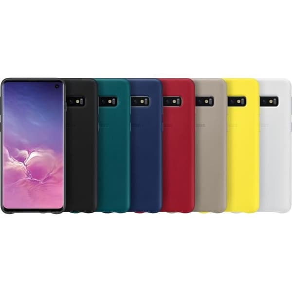 Samsung S10 läderfodral - vit