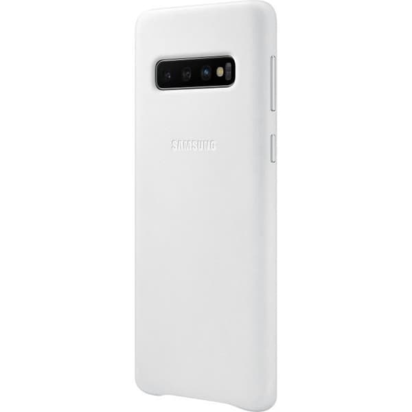 Samsung S10 läderfodral - vit