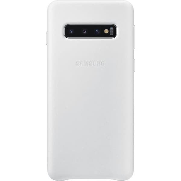 Samsung S10 läderfodral - vit