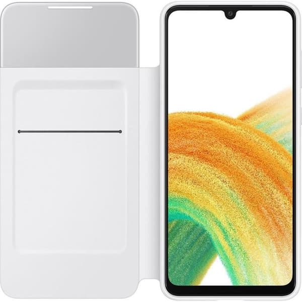 Flip Cover - Samsung - S View Wallet Cover A33 5G - Vit - Semi-rigid - Lock.