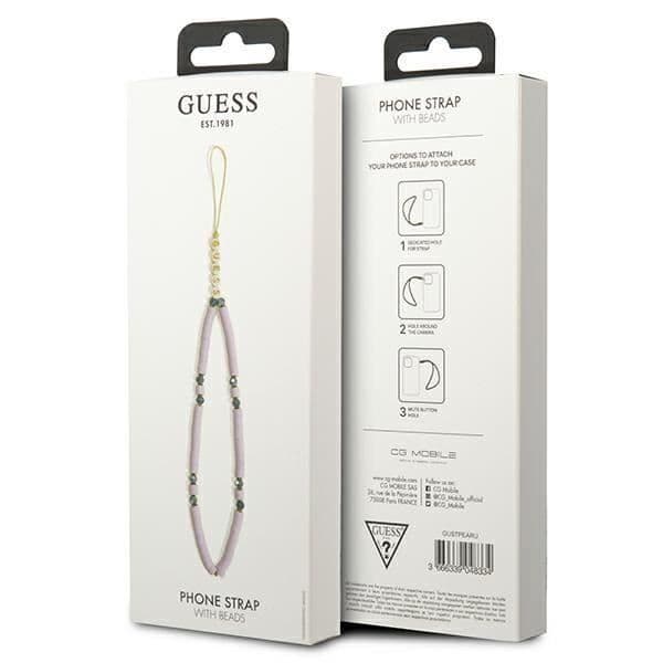 Guess Phone Strap Pearls Heishi Lilac - 3666339048334
