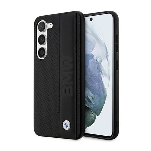 BMW Leather Textured -amp Stripe - Fodral till Samsung Galaxy S23 (svart) - 3666339114510