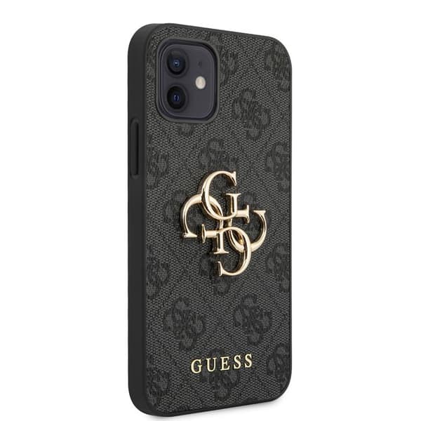 Gissa Coque de Protection för iPhone 12/12 Pro 6,1 GUHCP12M4GMGGR Grå 4G Big Metal Logo - 3666339004576