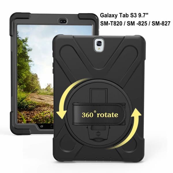 Pekskärmsplattafodral - Gerutek pekskärmsplattafodral - Tab S3-Black-GT1HS-P