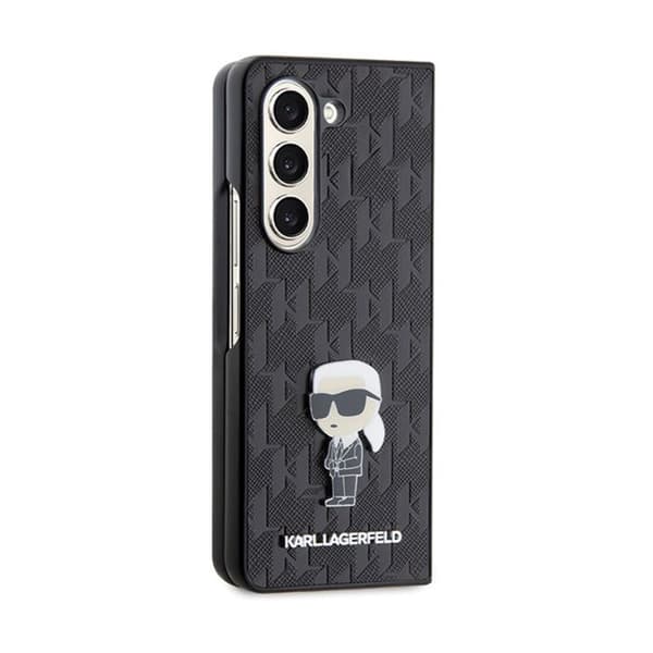 Telefonfodral - Karl Lagerfeld - Galaxy Z Fold 5 - Saffiano - Monogram Ikonik Pin - Svart