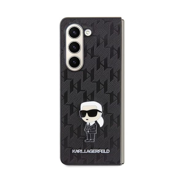 Telefonfodral - Karl Lagerfeld - Galaxy Z Fold 5 - Saffiano - Monogram Ikonik Pin - Svart
